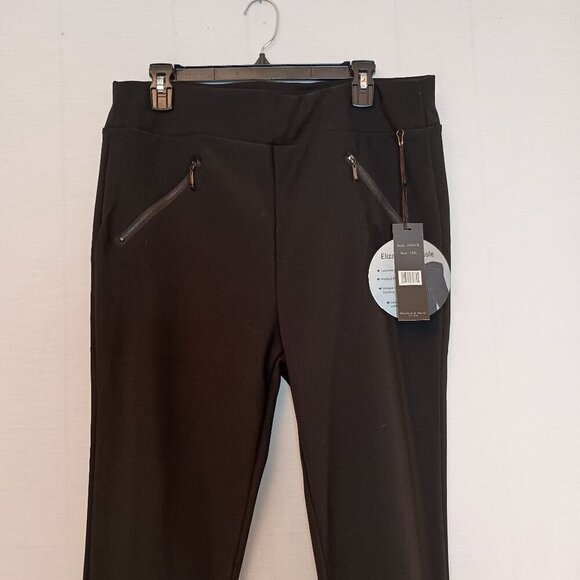 Elizabeth and Nicole Pull-On Black Pants Grunge Comfort Size XL New with Tags - Picture 2 of 9